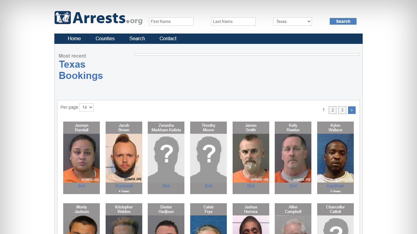 Search Texas Texas Jail Arrest Records